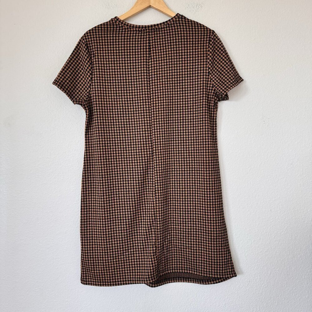 Brown Houndstooth Dress Womens Dress Size 10 Womens Dress Ladies Primark Brown - Picture 6 of 7